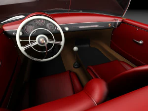Porsche 356A Speedster 1955 3D Model