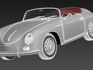 Porsche 356A Speedster 1955 Modelo 3D