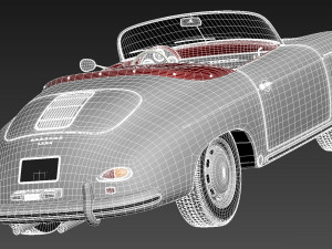 Porsche 356A Speedster 1955 Modelo 3D