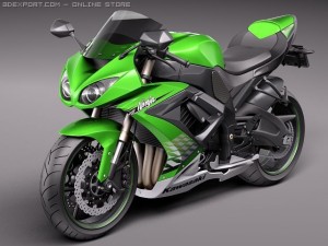 Kawasaki ZX-10R Ninja 2011 3D-Modell