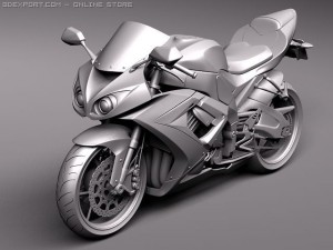 大きな取引 Kawasaki ZX-10R Ninja 2011 3Dモデル in バイク 3DExport オートバイ・バイク