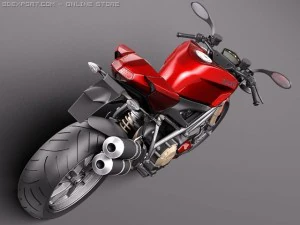Ducati StreetFighter 2011 3D Model