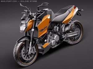 KTM Super Duke 2011 3D Model