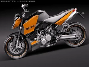 KTM Super Duke 2011 3D Model