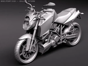 KTM Super Duke 2011 3D Model