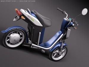 Yamaha EC03 Electric Scooter 3D 模型