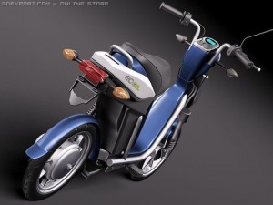 Yamaha EC03 Electric Scooter 3D 模型