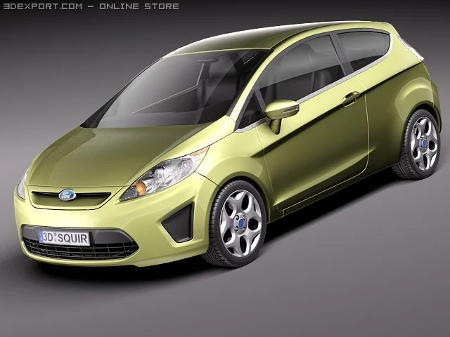 Fiesta 3-Door 2011 3D Model .c4d .max .obj .3ds .fbx .stl .blend 
