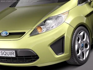 Fiesta 3-Door 2011 3D Model