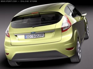 Fiesta 3-Door 2011 3D Model