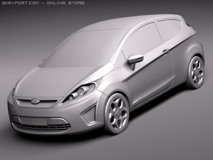 Fiesta 3-Door 2011 Model 3D
