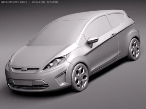 Fiesta 3-Door 2011 3D Model