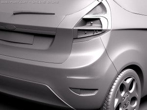 Fiesta 3-Door 2011 Model 3D
