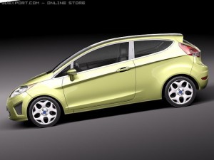 Fiesta 3-Door 2011 Model 3D