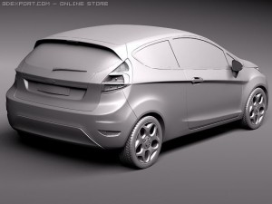 Fiesta 3-Door 2011 Model 3D
