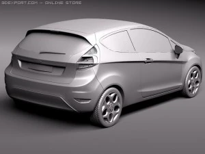 Fiesta 3-Door 2011 3D Model