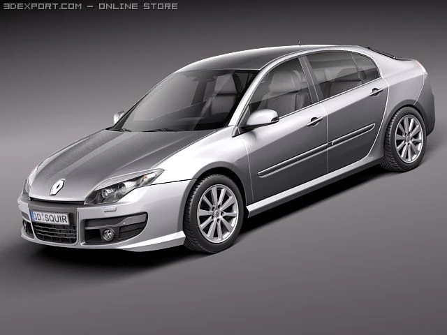 Renault Laguna Sedan 2011 3D Model .c4d .max .obj .3ds .fbx .stl .blend 