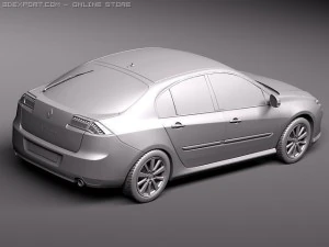 Renault Laguna Sedan 2011 3D Model