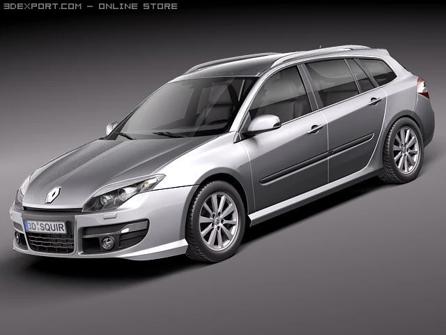Renault Laguna Sedan 2011 3D Model .c4d .max .obj .3ds .fbx .stl .blend 