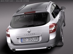Renault Laguna Sedan 2011 Modèle 3D