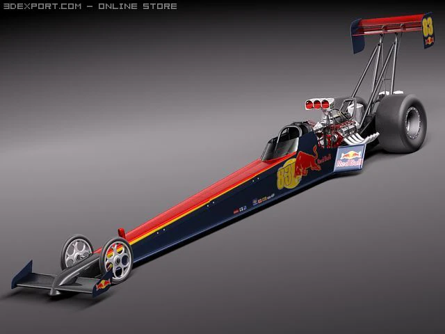 Top Fuel Dragster 2011 3D Model .c4d .max .obj .3ds .fbx .stl .blend 
