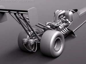 Top Fuel Dragster 2011 3D Model