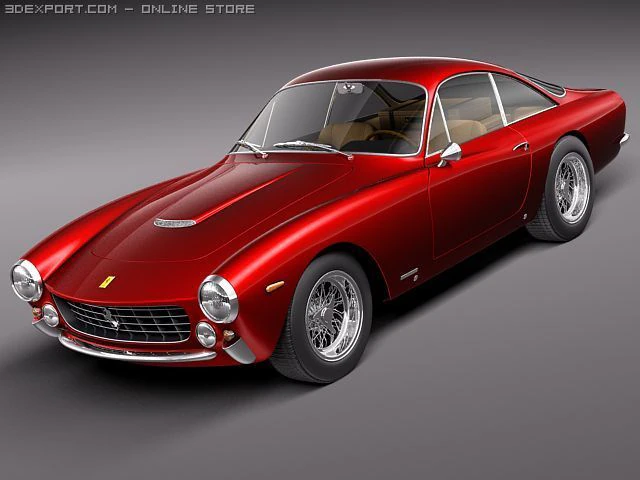 Ferrari 250 GT Lusso 1964 coupe 3D Model .c4d .max .obj .3ds .fbx .stl .blend 