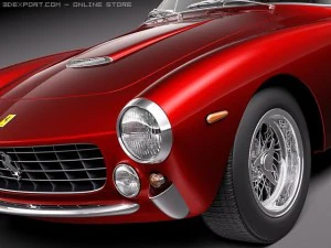 Ferrari 250 GT Lusso 1964 coupe 3D Model