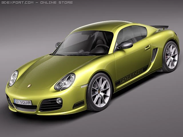Porsche Cayman R 2011 3D Model .c4d .max .obj .3ds .fbx .stl .blend