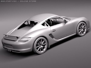 Porsche Cayman R 2011 3D Model