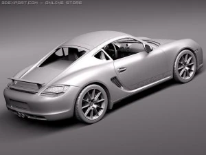 Porsche Cayman R 2011 3D Model