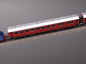Steam Train Express F-series BR 0310 1950 3D Model