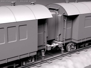 Steam Train Express F-series BR 0310 1950 3D Model