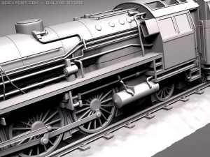 Steam Train Express F-series BR 0310 1950 3D Model