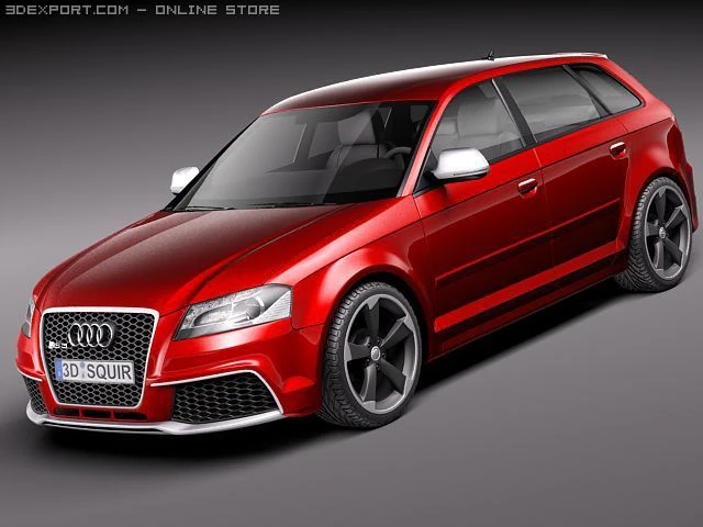 Audi RS3 Sportback 2012 3D Model .c4d .max .obj .3ds .fbx .stl .blend