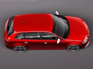 Audi RS3 Sportback 2012 3D Model