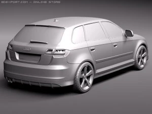 Audi RS3 Sportback 2012 3D Model