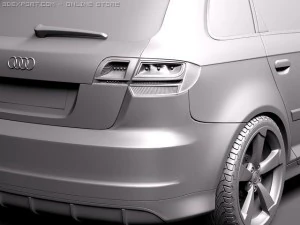 Audi RS3 Sportback 2012 3D Model