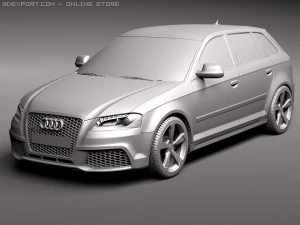 Audi RS3 Sportback 2012 3D Model