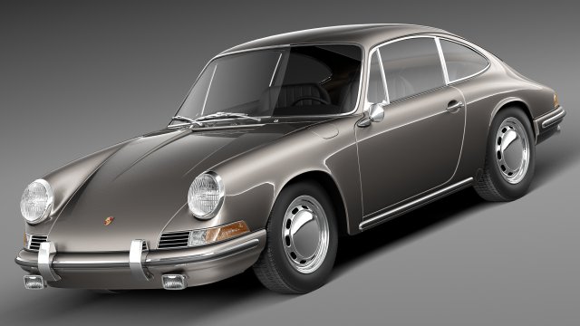 Porsche 901 Coupe 1964 3D Model .c4d .max .obj .3ds .fbx .stl .blend 