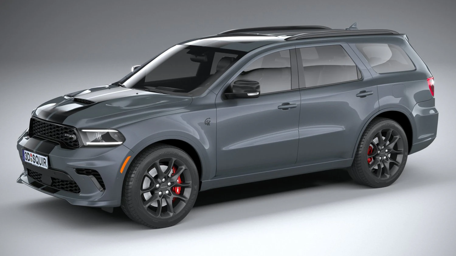 Dodge Durango SRT Hellcat 2021 3D Model .c4d .max .obj .3ds .fbx .stl .blend 