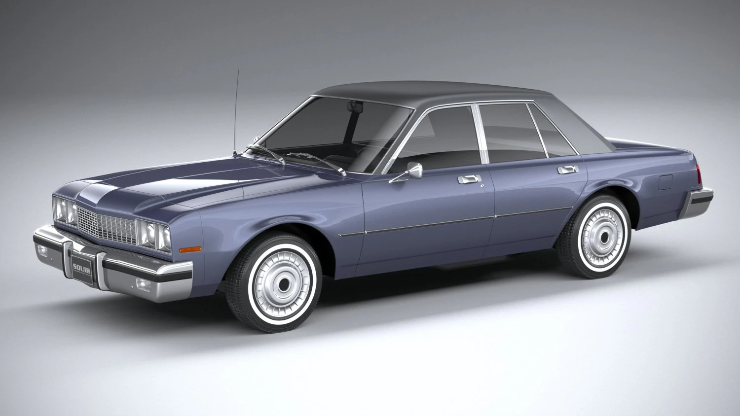 Generic American Classic Sedan 1970 3D Model .c4d .max .obj .3ds .fbx .stl .blend 