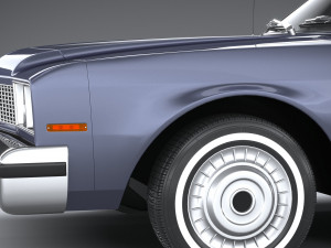 Generic American Classic Sedan 1970 3D Model