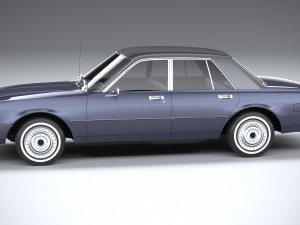 Generic American Classic Sedan 1970 3D Model
