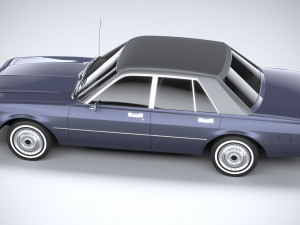 Generic American Classic Sedan 1970 3D Model