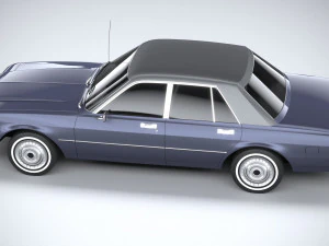 Generic American Classic Sedan 1970 3D Model