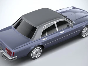 Generic American Classic Sedan 1970 3D Model