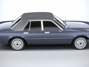 Generic American Classic Sedan 1970 3D Model