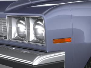 Generic American Classic Sedan 1970 3D Model