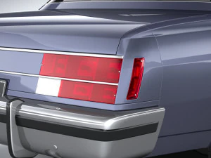 Generic American Classic Sedan 1970 3D Model
